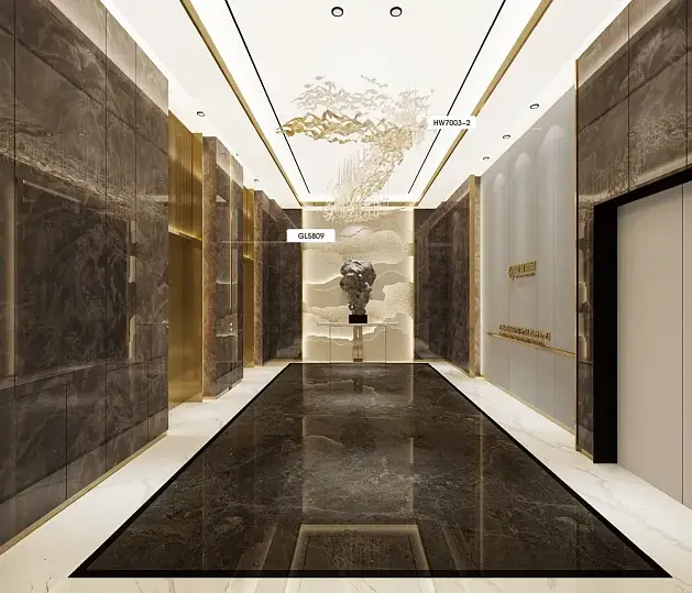 Marble មិនមែន adhesive ខ្សែភាពយន្ត PVC / PET