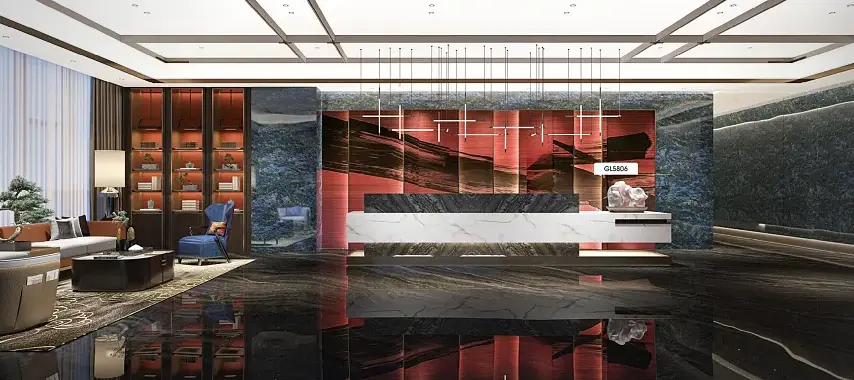 រមៀលខ្សែភាពយន្តថ្មម៉ាបរថយន្ត Marble PVC ទំនើប