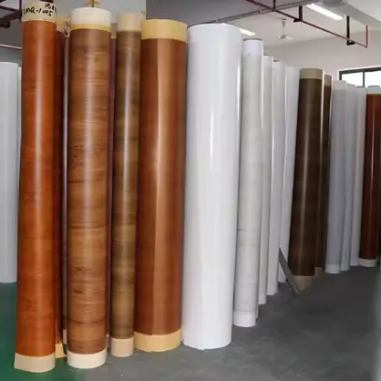 ខ្សែភាពយន្ត PVC ឈើឈើ PVC Wood ខ្សែភាពយន្តប្លាស្ទិចនិងផ្ទះបាយគ្រឿងសង្ហារឹម